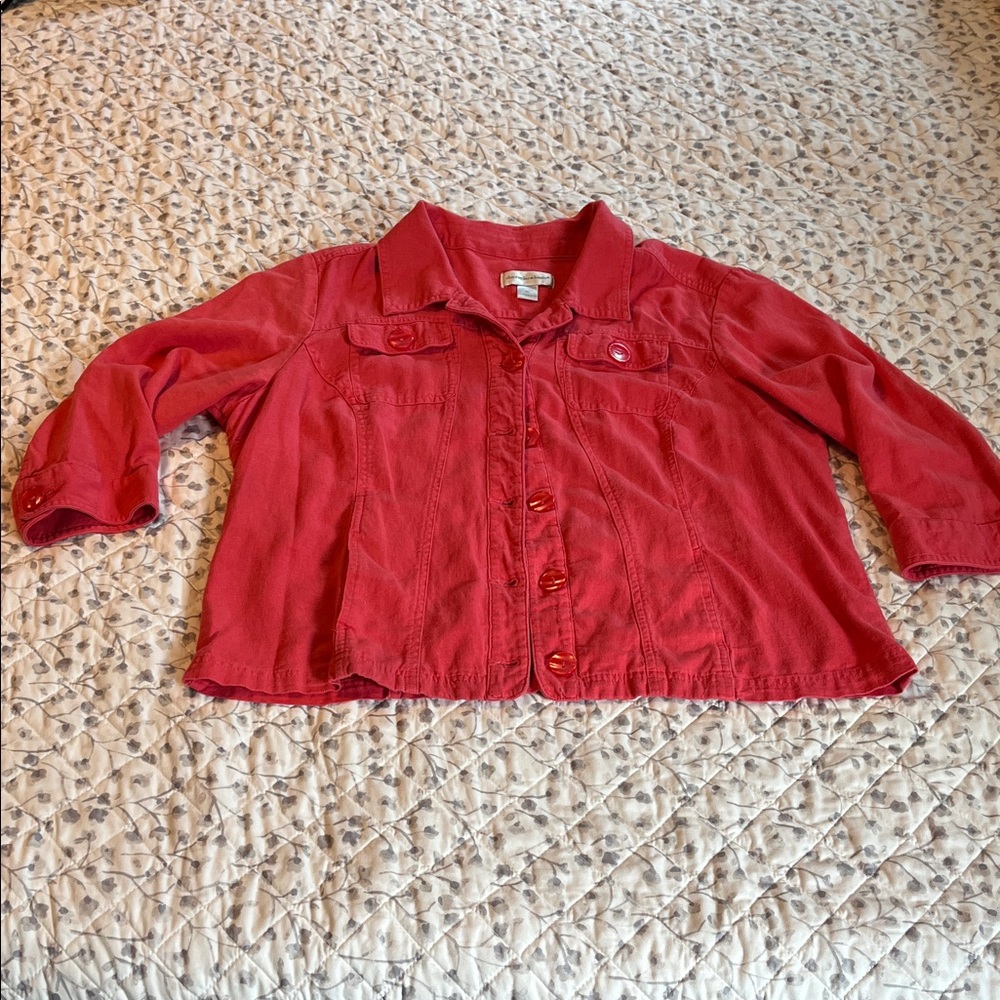 Christopher & Banks Vibrant Red Jacket